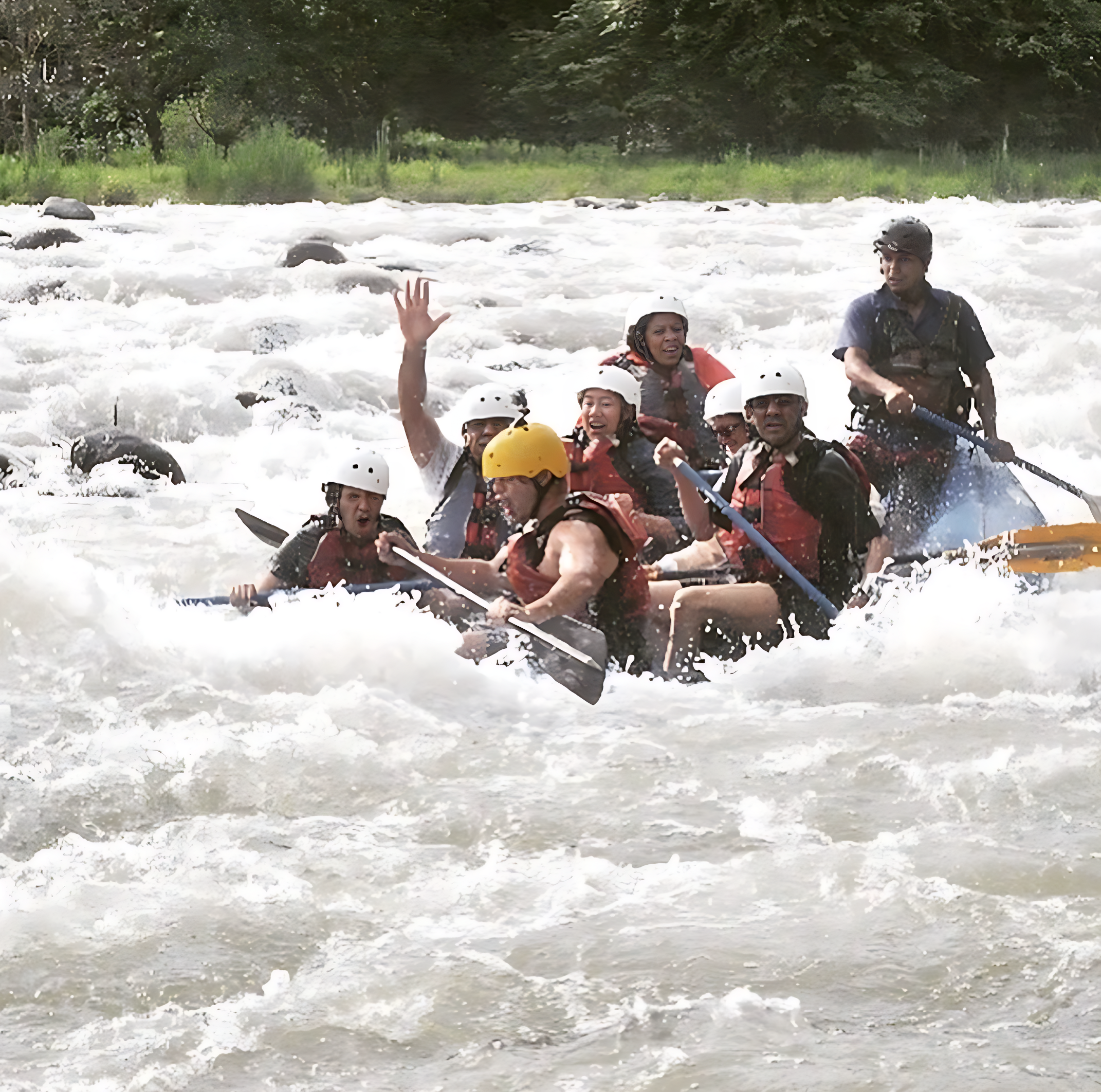 Family white water rafting in Costa Rica